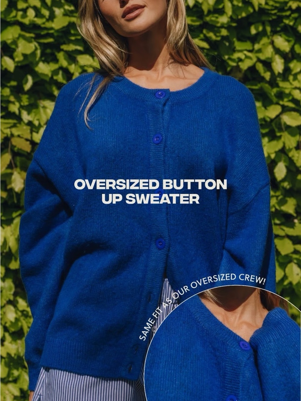 Daily Drills Oversized Button Up Sweater